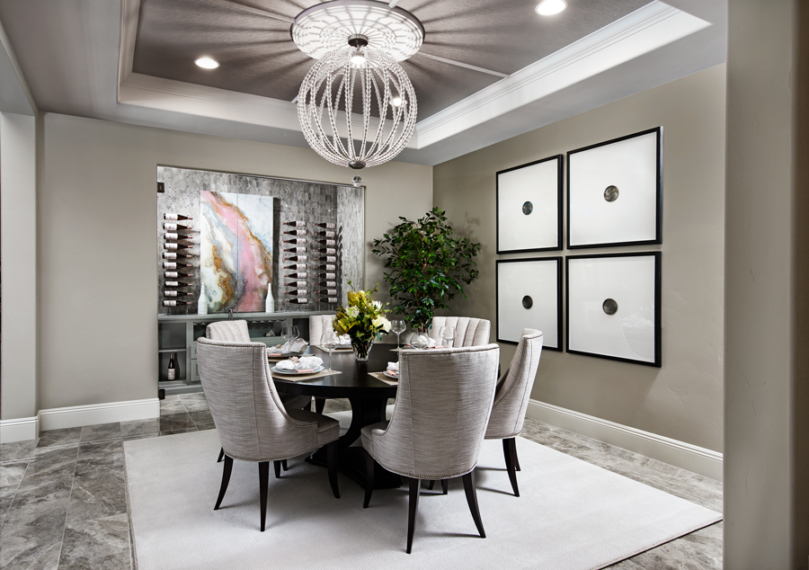 Dining and wine room of the Rocco plan in Stirling Manor at Highland Hills