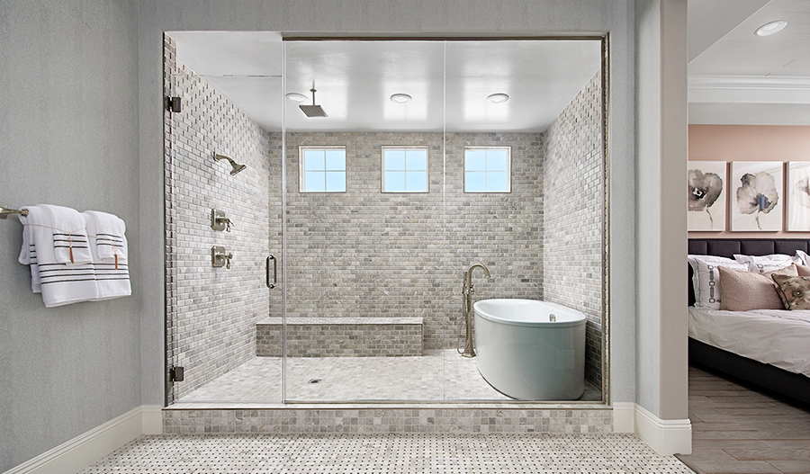 Owner's bathroom of the Rocco plan in Stirling Manor at Highland Hills in Las Vegas