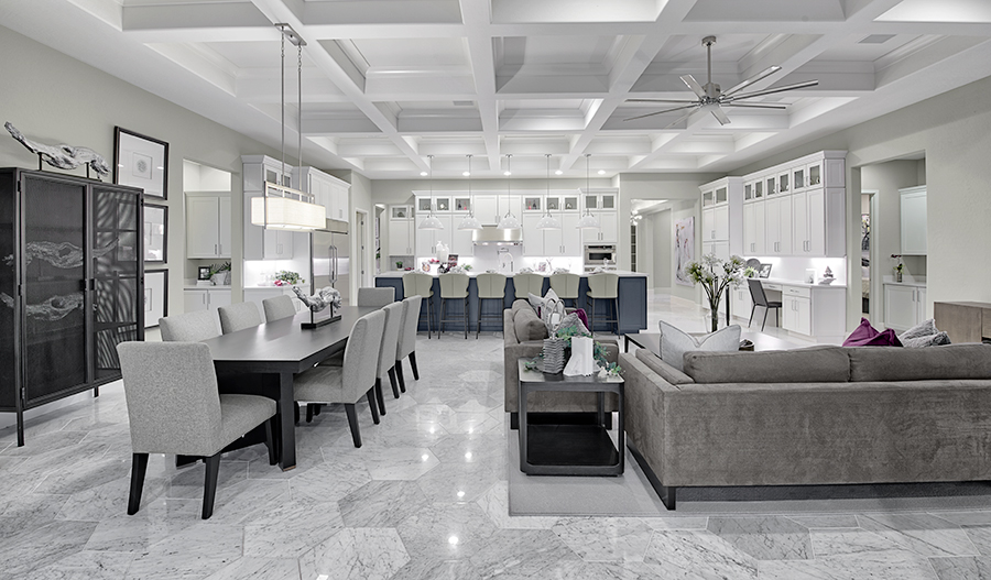 Great room of the Robert plan in Stirling Manor at Highland Hills