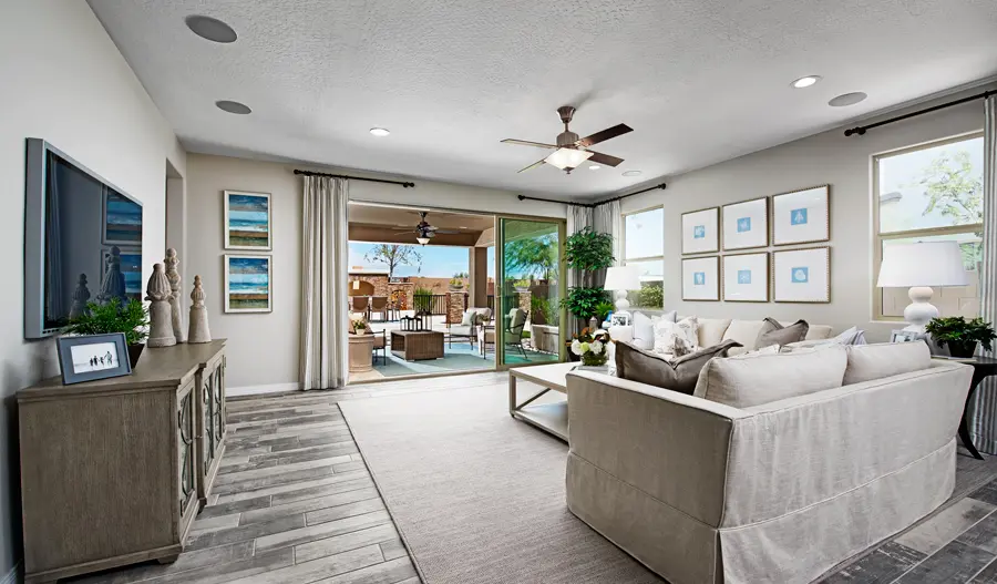 The Raleigh Greatroom of the Raleigh plan in Desert Oasis in Phoenix
