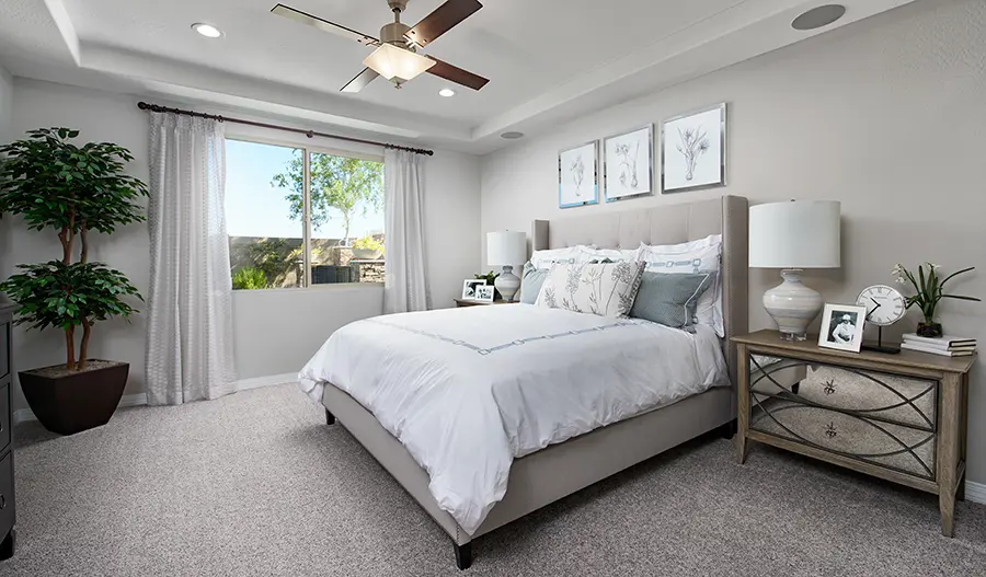The Raleigh Owner's bedroom of the Raleigh plan in Desert Oasis in PHX