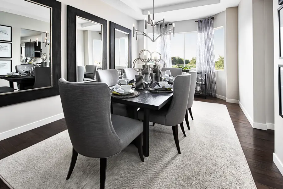 Dining room of the Delaney floor plan in UT