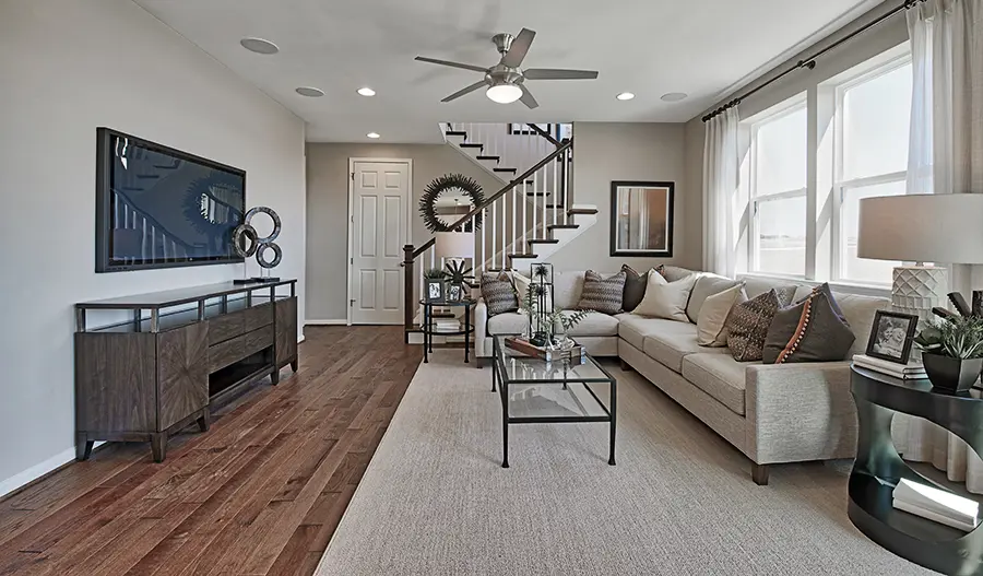 Family room of the Citrine plan in Southern Hills