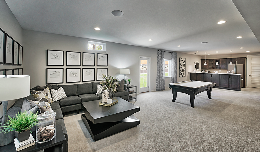 The Arlington Basement of the Arlington plan in Southern HIlls