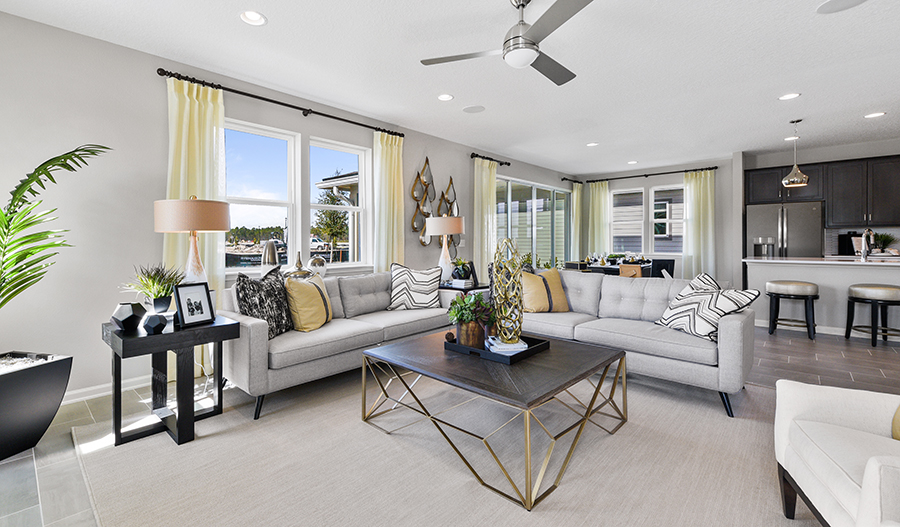 Great room of the Moonstone plan in JAX