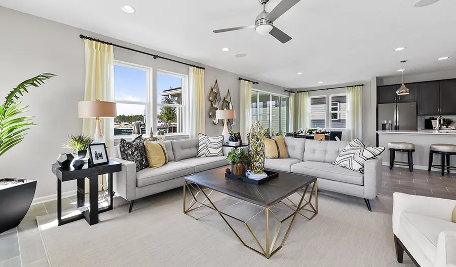 Great room of the Moonstone plan in JAX