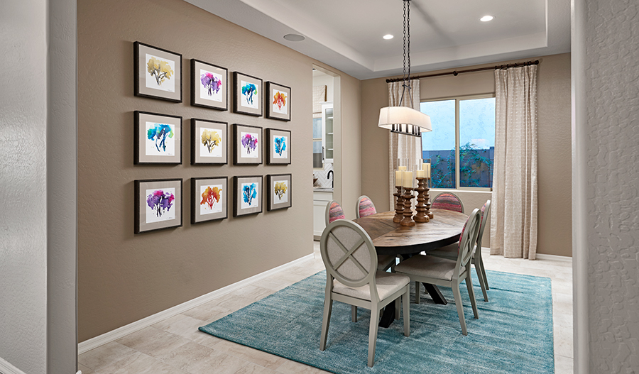 The Celeste Dining room of the Celeste plan in Verrado in PHX