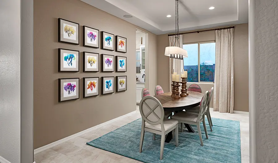The Celeste Dining room of the Celeste plan in Verrado in PHX