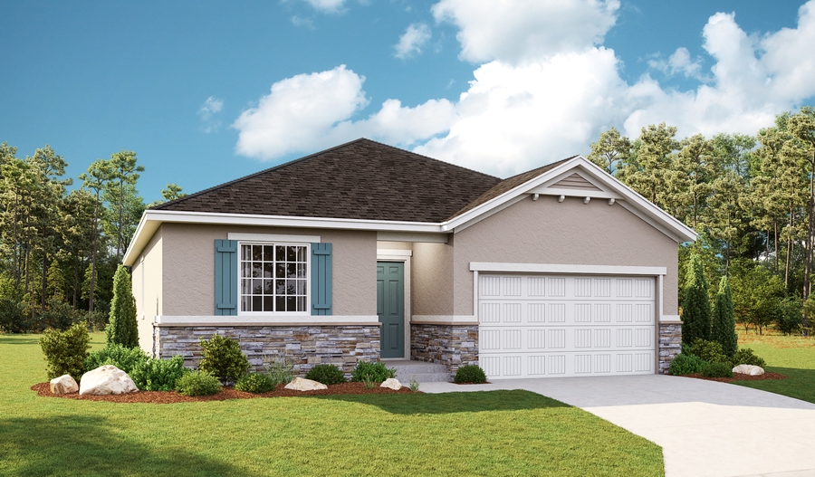 Exterior F of the Ponderosa floor plan