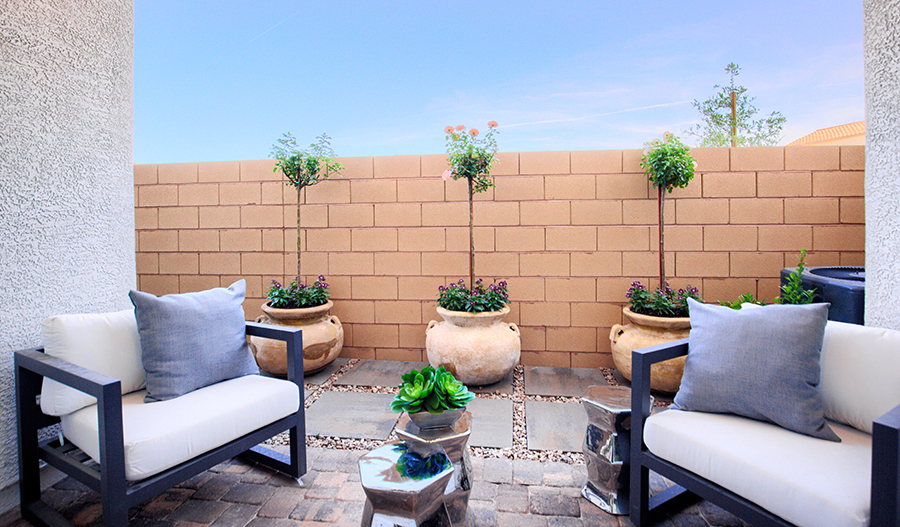 Patio of the Chicago plan in Las Vegas