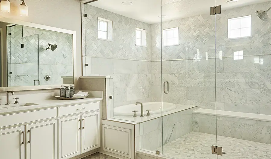 Owner's bathroom of the Harmon plan in Colliers Hill