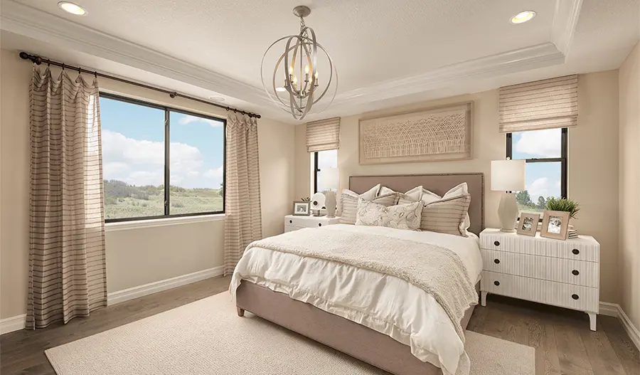 Owner's bedroom of the Harris plan in Cobblestone