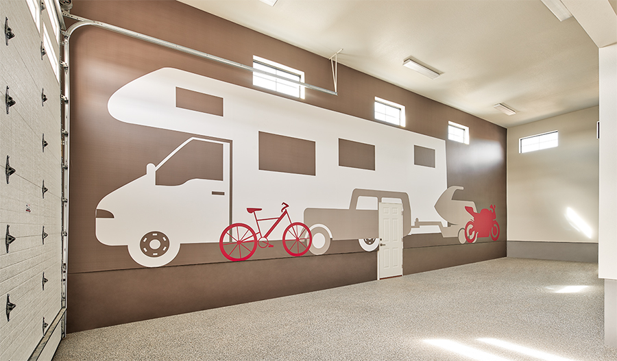 RV garage of the Harris plan in Cobblestone