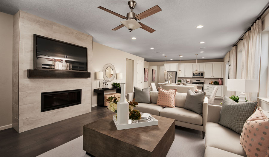 Great room of the Alexandrite plan in Denver