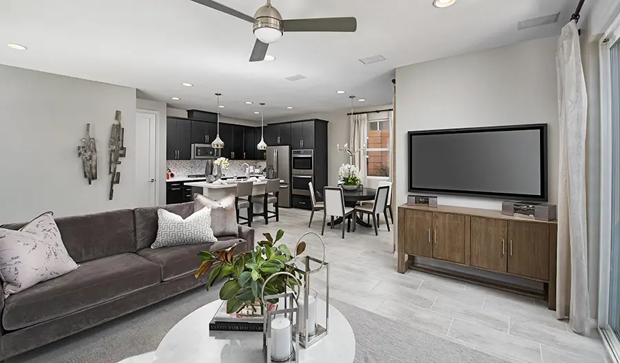 Great room of the Evan plan in Las Vegas