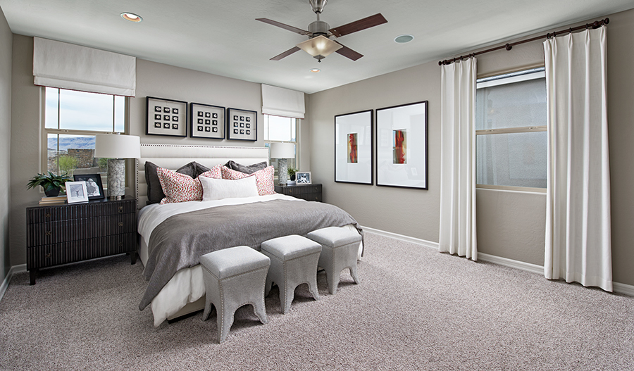Owner's bedroom of the Everette plan in Skye Knoll in LV