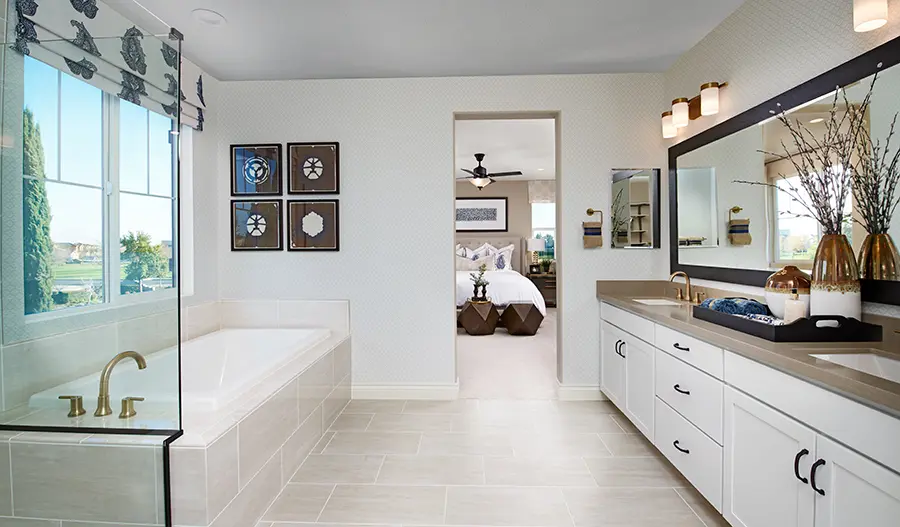 The Andrea Owner's bathroom of the Andrea plan in NCA