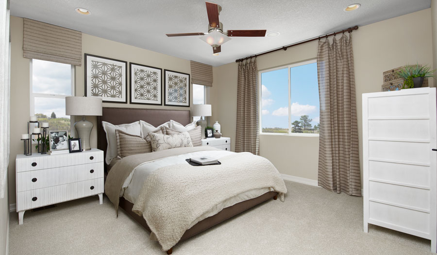 Owner's bedroom of the Boston plan in DEN