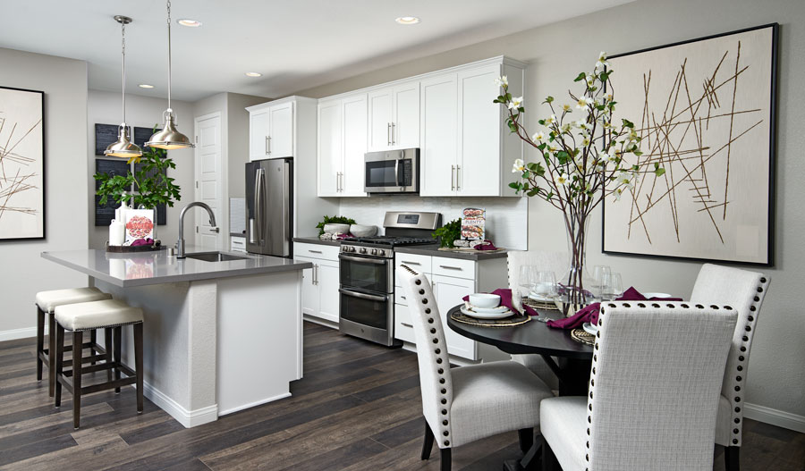 Kitchen and nook of the Boston plan in LV