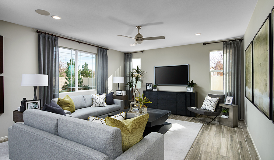The Tourmaline Family room of the Tourmaline floor plan