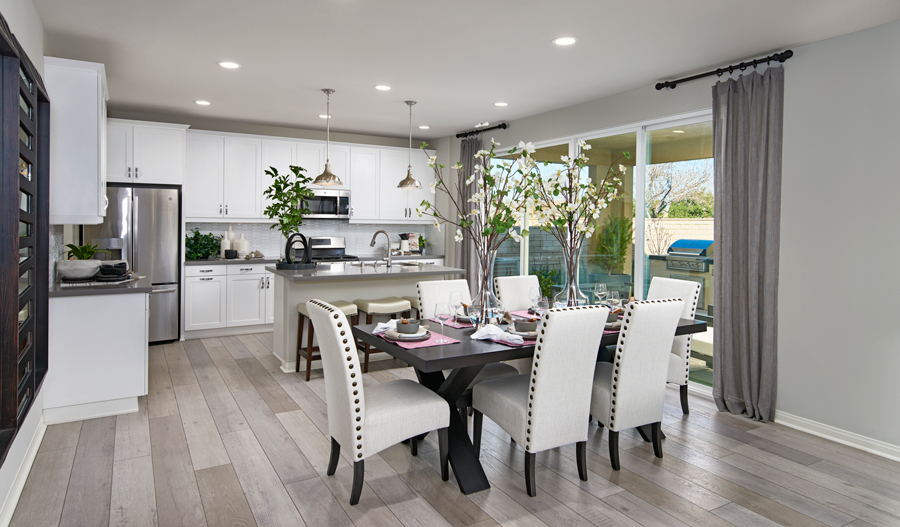 Kitchen and nook of the Ammolite floor plan in SCA