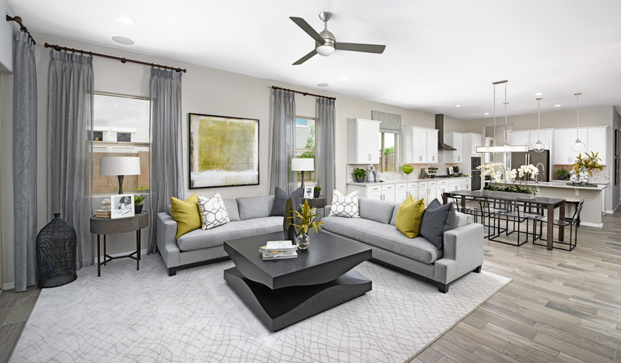 The Raleigh Great room of the Raleigh plan in Las Brisas