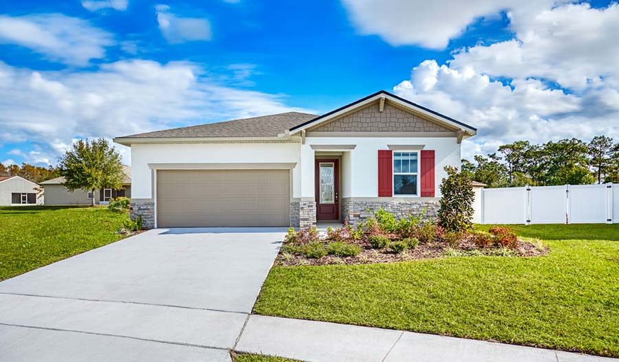 Exterior of ranch-style Pewter home