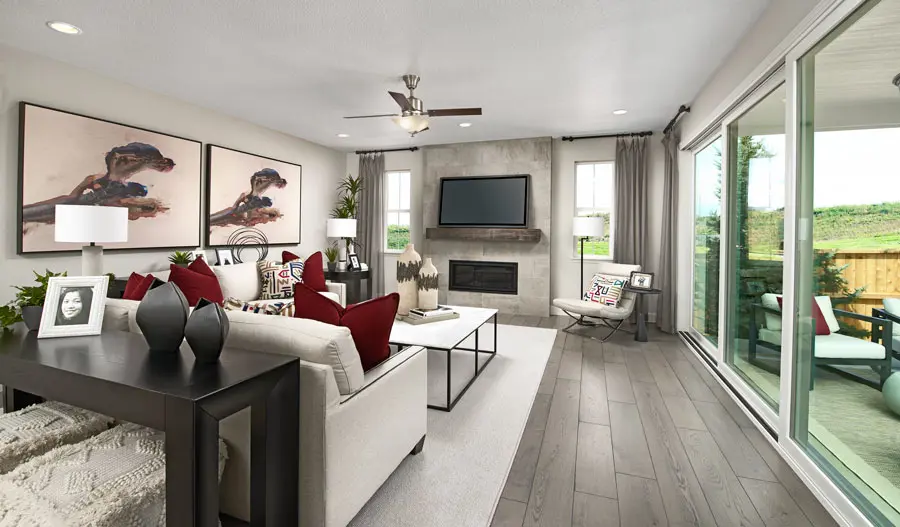 The Seth Family room of the Seth plan in Denver