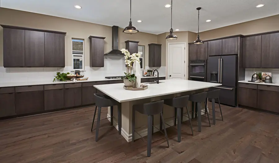 Kitchen of the Pinecrest plan in Denver