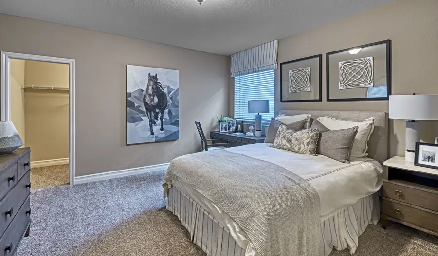 Guest bedroom of the Pinecrest plan in Denver