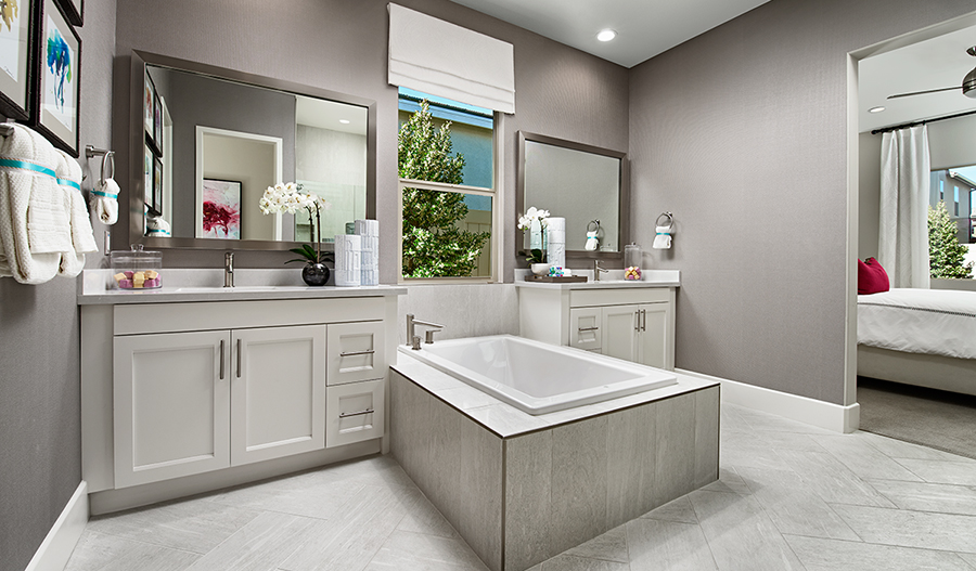 The Avalon Owner's bathroom of the Avalon floor plan