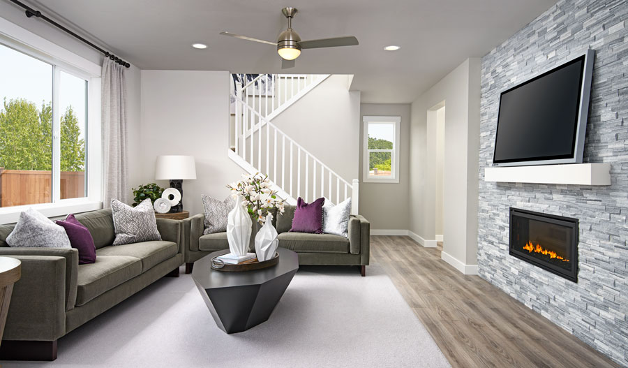 The Hopewell Family room of the Hopewell plan in Seattle