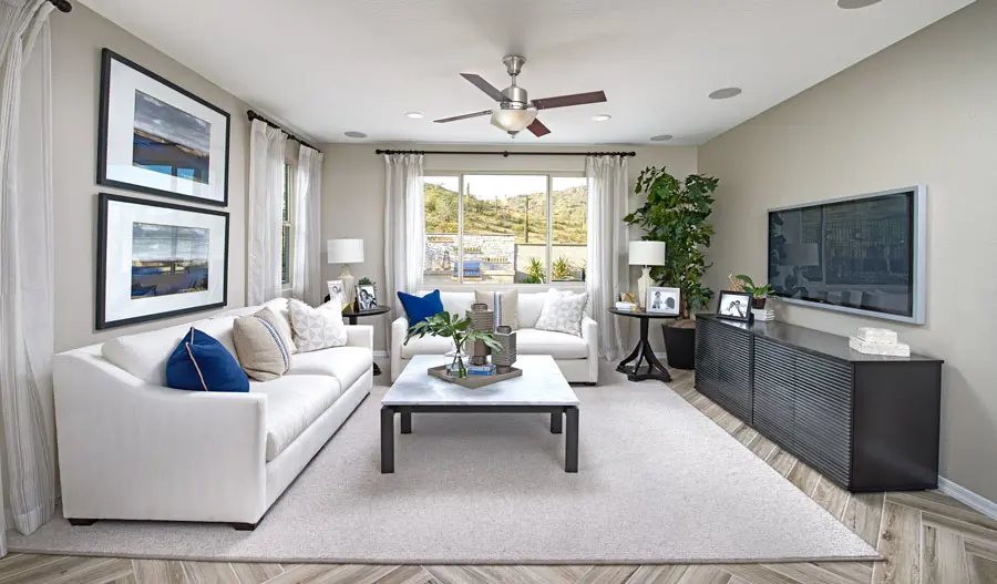 Family room of the Deacon plan in PHX