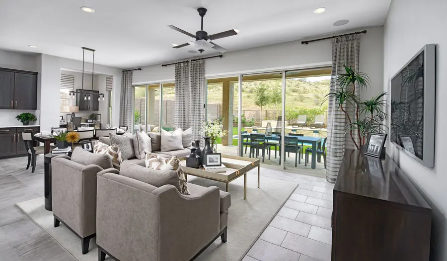 Great room of the Julia plan in PHX