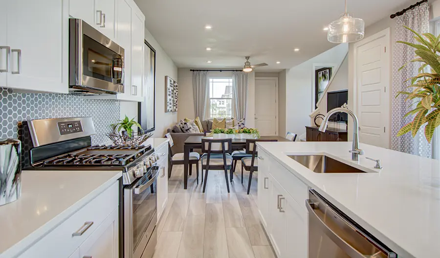 Kitchen of the Boston plan in PDX