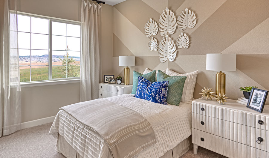 Guest room of the Hanford plan in Denver