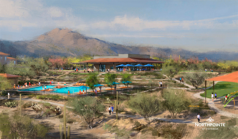 Rec center rendering of Northpointe at Vistancia
