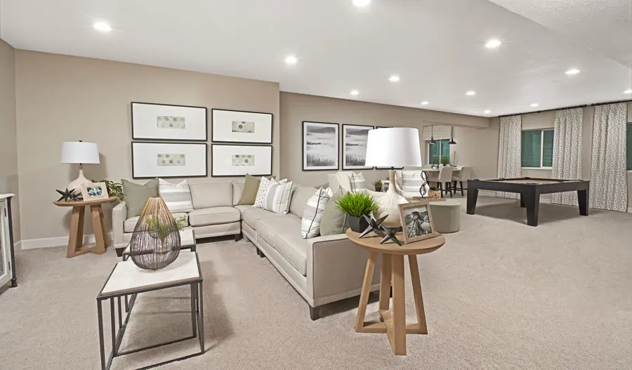 Basement Rec Room Basement of the Avril plan in Denver