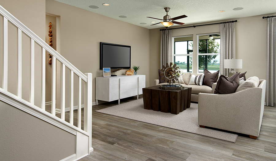 The Appleby Family room of the Appleby plan in JAX