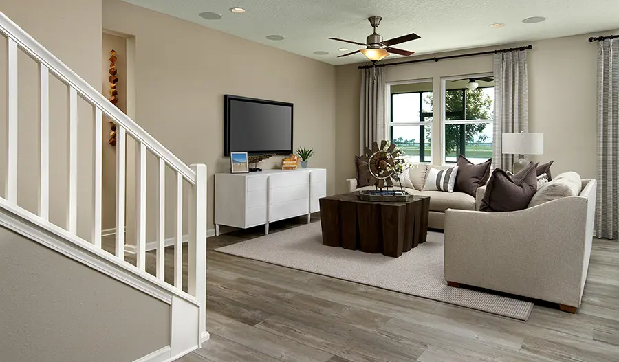 Family room of the Appleby plan in JAX
