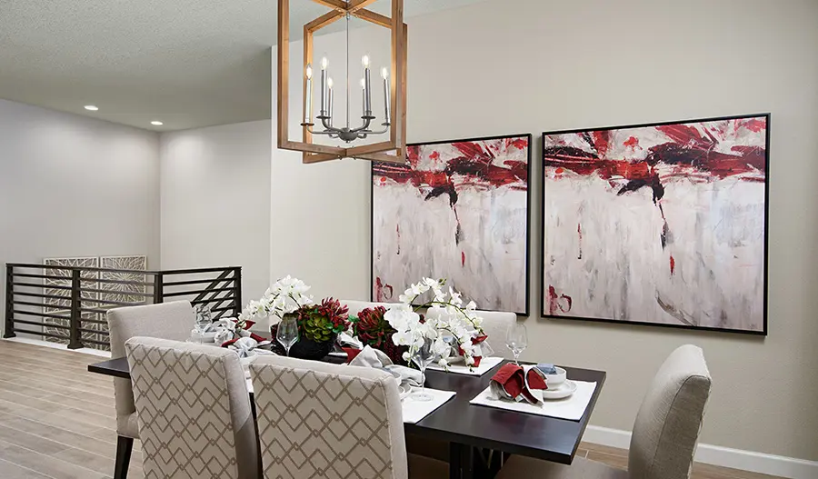 Dining Room Dining room of the Powell plan in Denver
