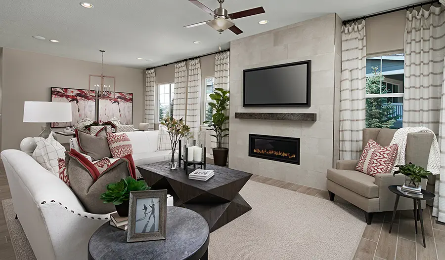 Family Room Family room of the Powell plan in Denver