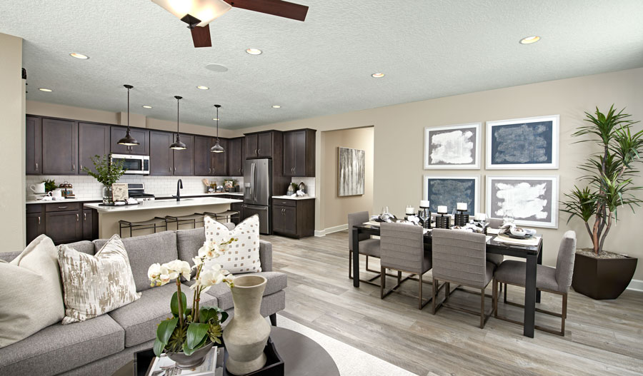 Great room of the Slate plan in JAX