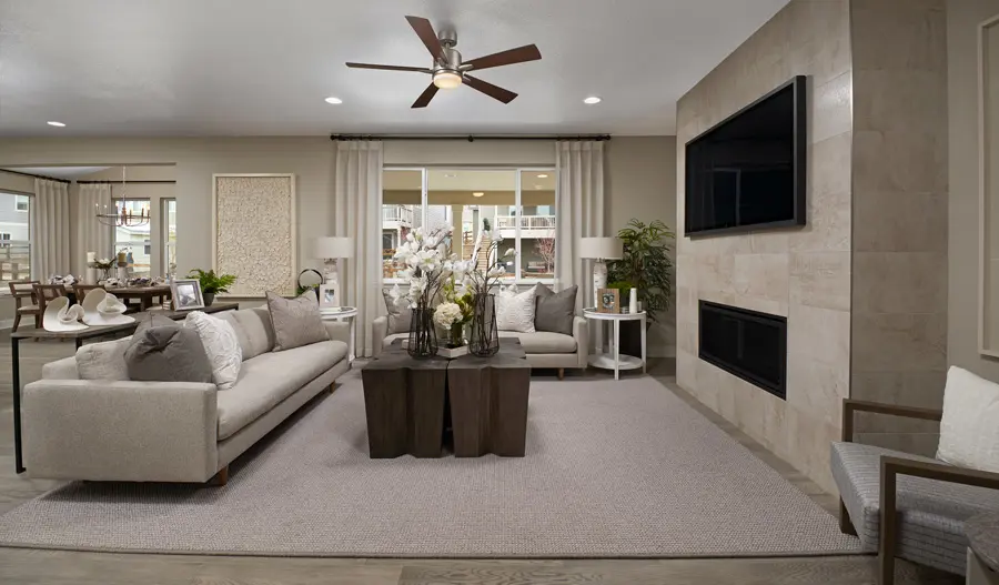The Yorktown Living room of the Yorktown plan