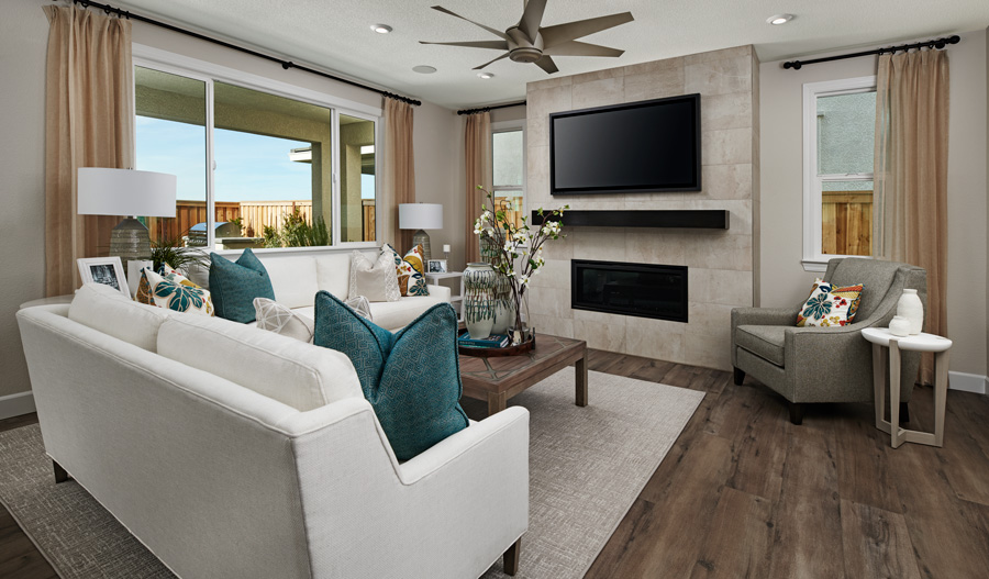 Family room of the Liesel plan