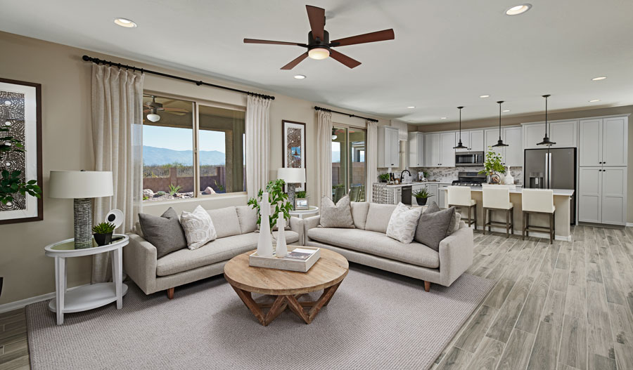 Great room of the Pearl plan