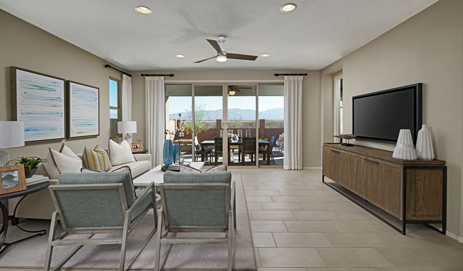 Family room of the Larimar plan