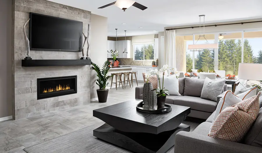 Great room of the Layla plan