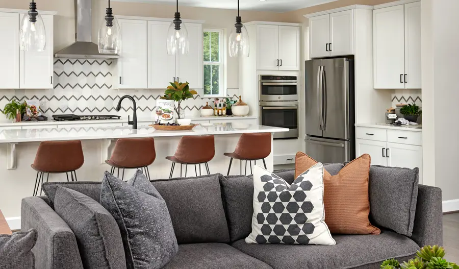Family room detail of the Donovan plan