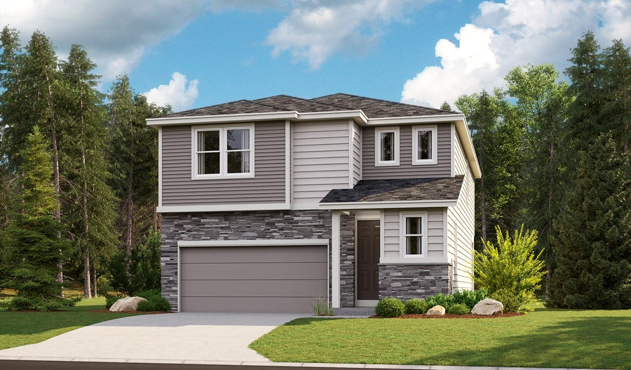 The Lowell Elevation R Exterior R of the Lowell plan
